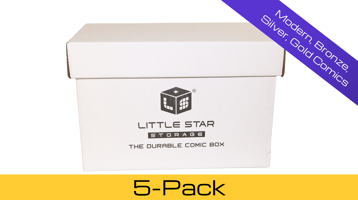 [COMING SOON] 5-Pack Short Comic Book Storage Box (White)